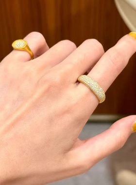 繁星戒指女点钻泥鳅背满天星指环