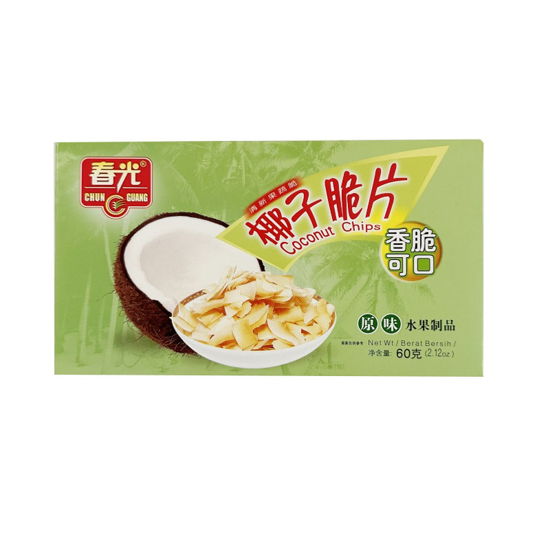 正宗海南特产 春光食品椰子脆片60gx5盒原味新鲜椰肉制作休闲零食 - 图3