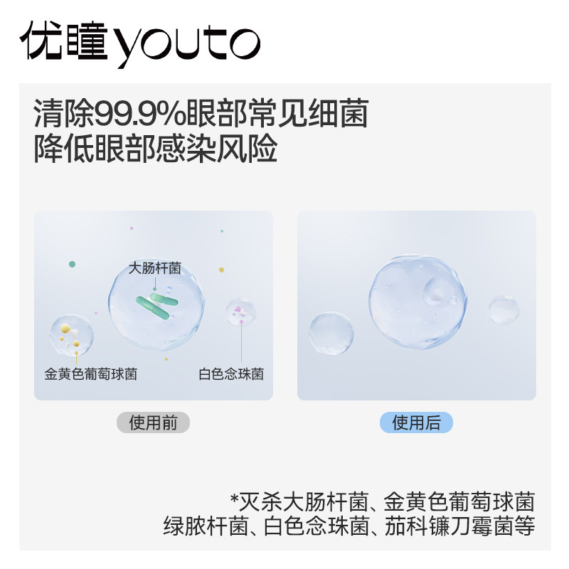 优瞳隐形眼镜护理液美瞳专用小瓶500ML便携大小容量保湿水润100ml