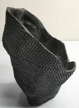 爆款花瓶摆件客厅插花北欧艺术创意轻奢落地餐桌软装饰品异形黑色