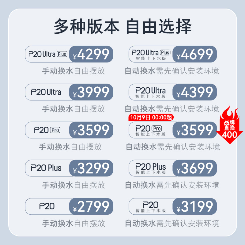 【政府补贴15%】石头P20系列扫地机器人p20prop20ultra智能一体机