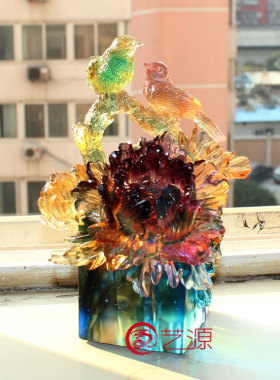 琉璃结婚摆件家居饰品创意卧室喜事连连闺蜜同事V女朋友生日礼物