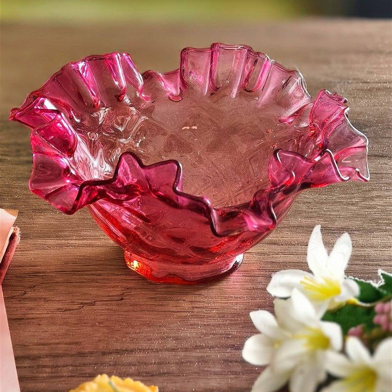 点心碗坚果碗糖果碗穆拉诺手工玻C璃创意花边设计简约家居装饰摆,淘宝优惠券,粉丝福利购,淘宝优惠卷