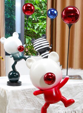 现代样板房书柜客厅玄关装饰品卡通摆设轻奢Q创意家居配饰摆件