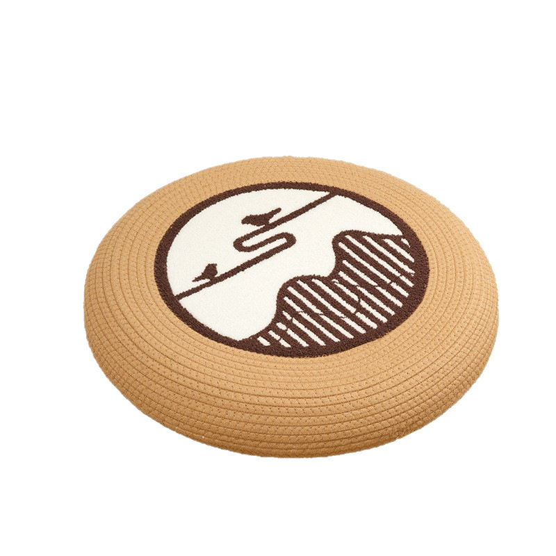 Cross-border round cushion tatami bay window floor mat cotton rope futon mat floor pouf Japanese style simple round cushion