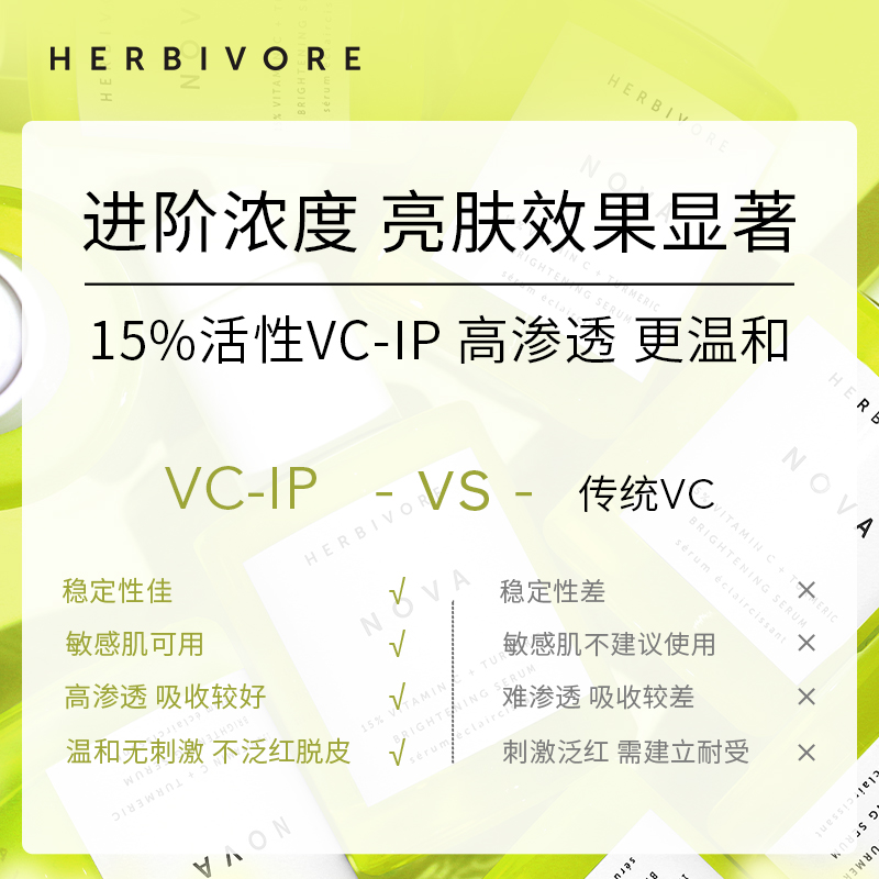 HERBIVORE 15%THD活性VCIP抗氧焕亮vc精华液30ml紧致肌肤均匀肤色-图2