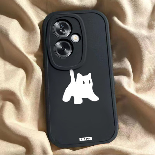 适用OPPOA2手机壳A2pro硅胶A2X新款A2M全包A8防摔A83卡通F9可爱F11防滑F19pro+男女时尚潮流网红黑白猫 - 图1