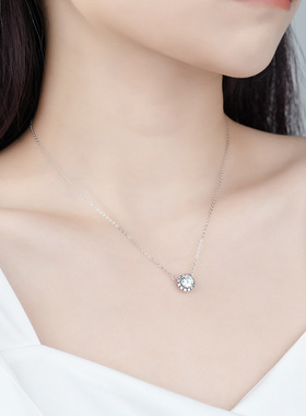 原创S925纯银锆石项链送女友礼物