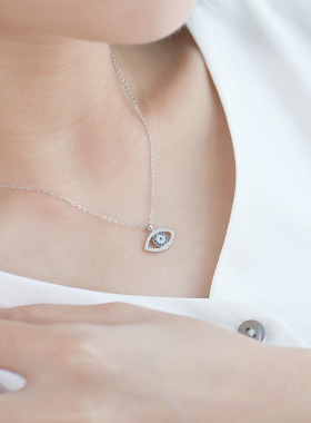 原创恶魔之眼S925纯银项链女礼物