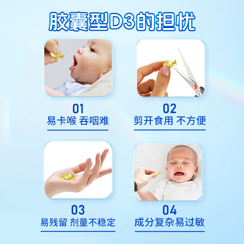 Ddrops滴卓思婴幼儿d3滴剂儿童维生素d宝宝补钙vd婴儿vd3旗舰店
