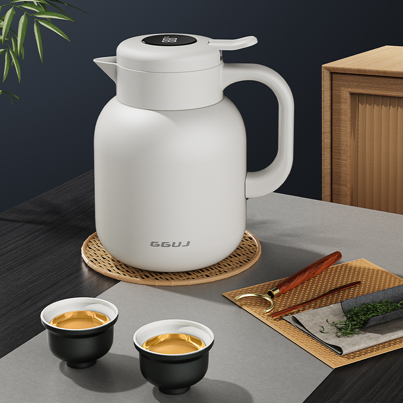 日本品质焖茶壶家用陶瓷内胆老白茶黑茶闷泡壶茶水分离316不锈钢 - 图0