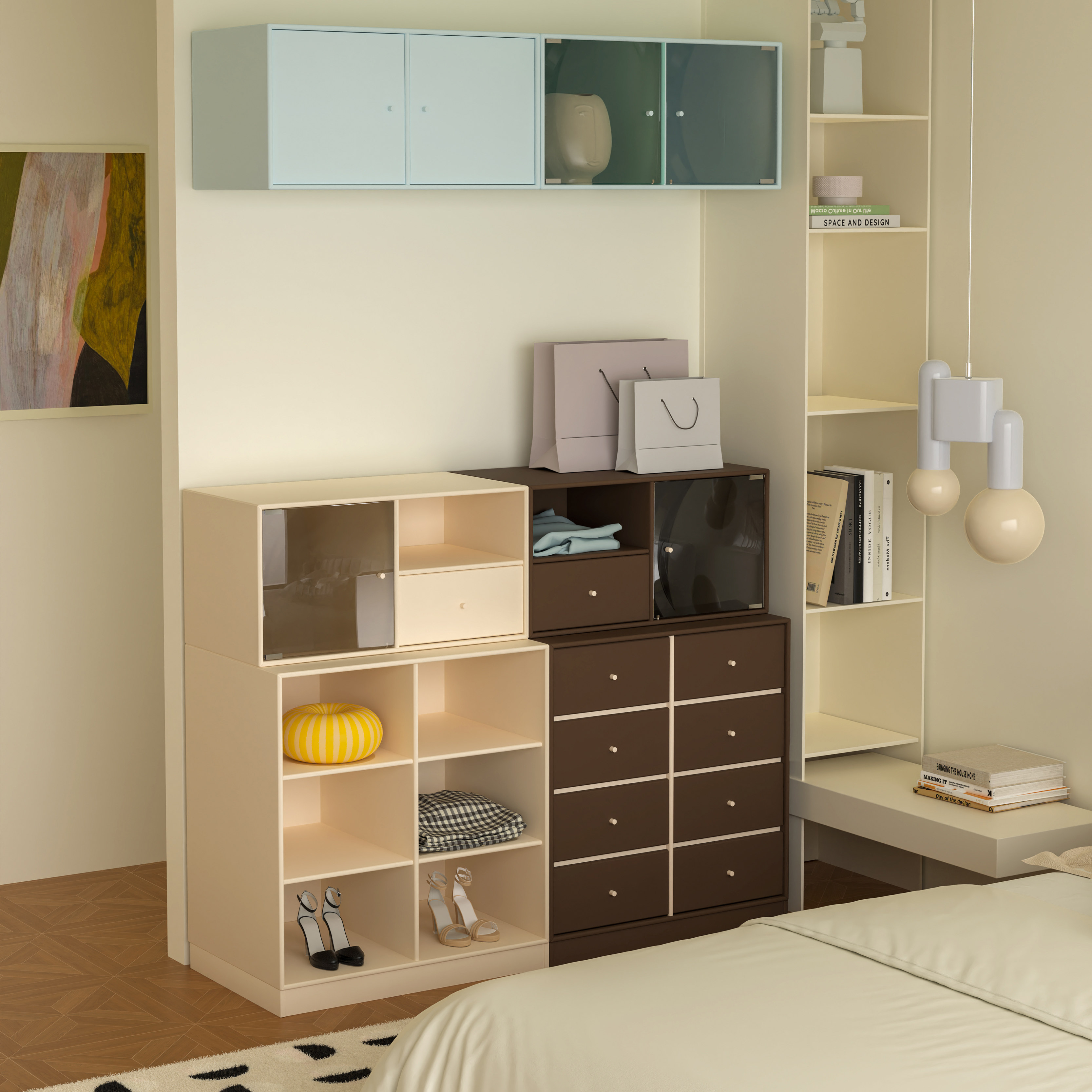 独也/Montana衣柜北欧风衣帽架彩色壁挂收纳柜壁柜多巴胺可定制,淘宝优惠券,粉丝福利购,淘宝优惠卷