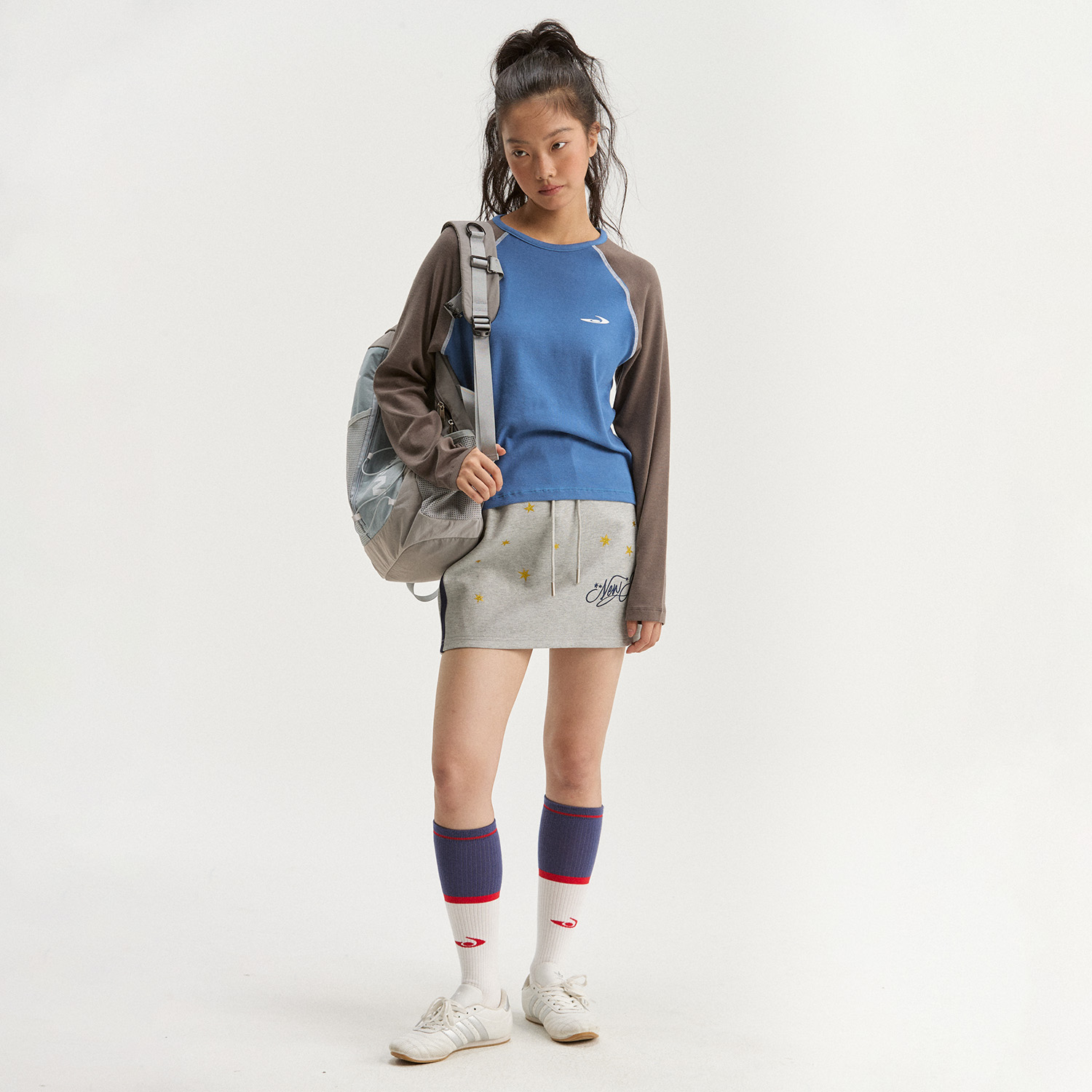 江南先生NewJNXS慕斯羊绒发热保暖打底上衣女修身短款插肩长袖T恤 - 图2