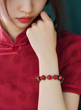 香灰琉璃手链龙年本命年女