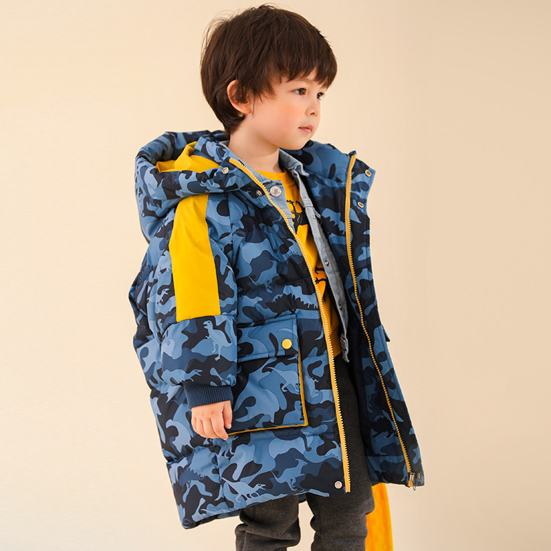 儿童羽绒服男童2023新款冬季洋气儿童中长款小童宝宝加厚男款外套,淘宝优惠券,粉丝福利购,淘宝优惠卷