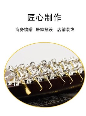 龙舟摆件龙船模型工艺品同心协力公司企业送礼Q传统纪念品同舟共