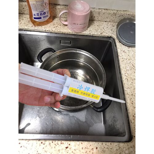 厨房不锈钢水槽脱胶修补强力胶洗碗E盆洗菜池松脱掉落粘接安装固 - 图0