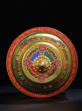 藏式电动转金轮家用摆件合金插电电动转经简M民族装饰品西藏转筒