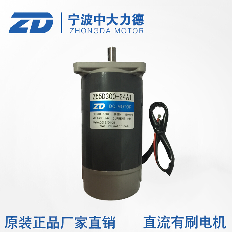 中大300W 24V直流光轴电机Z55D300-220A/Z5D250-24A1光轴减速马达 - 图1