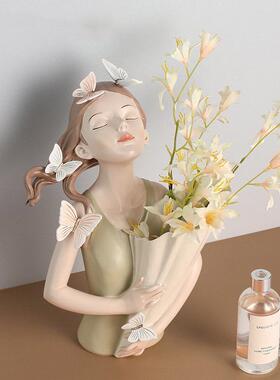 极速摆件装饰客厅轻奢女孩创意玄关品电视M柜家居花瓶礼物北欧捧