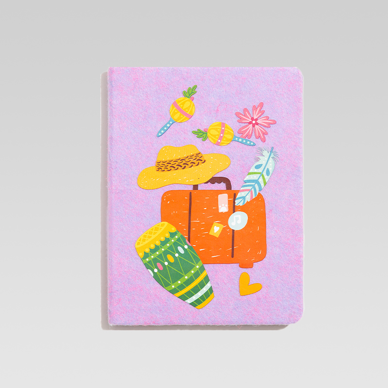 恋屿毛毡笔记本记事本本子点阵加厚