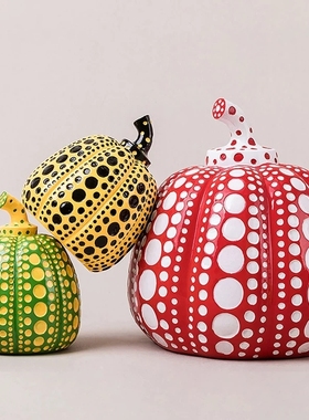 极速日式波点南瓜家居摆件t装饰品工艺摆设玄关现代简约北欧风客