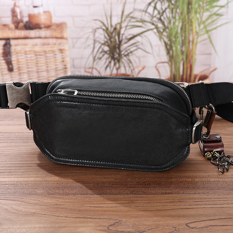 玩爷简约男士手机包植鞣牛皮胸包真皮腰包迷你休闲运动胸前小挎包,淘宝优惠券,粉丝福利购,淘宝优惠卷