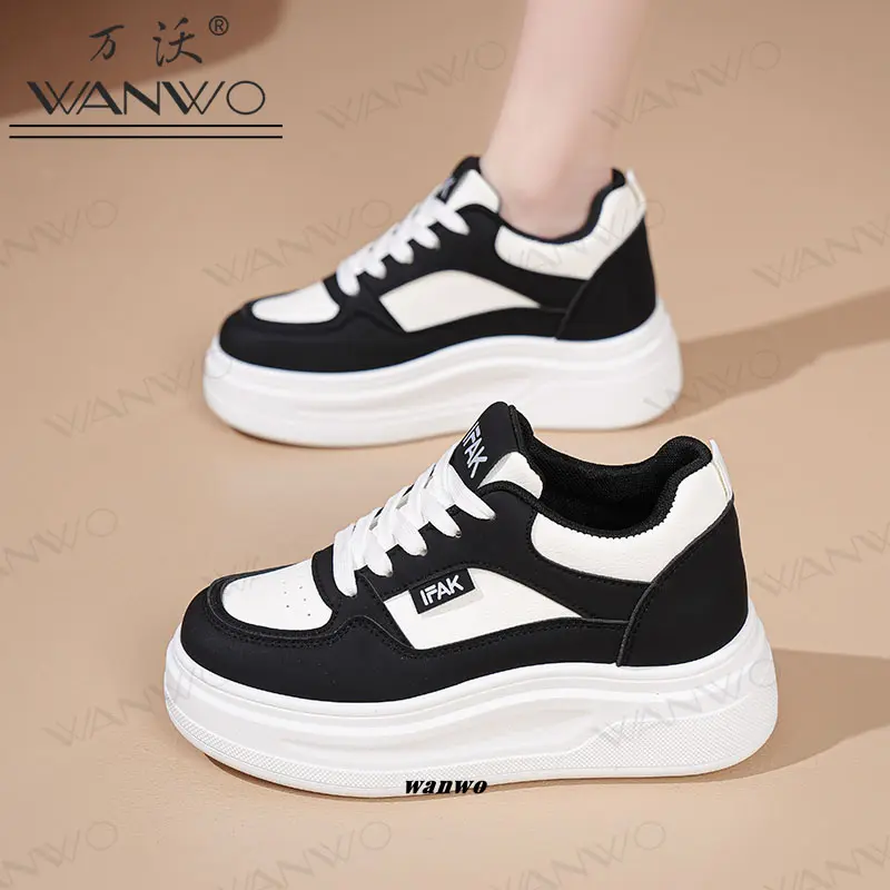 WANWO万沃鞋类专卖店小白鞋内增高8CM厚底新款单鞋小个子休闲鞋子,淘宝优惠券,粉丝福利购,淘宝优惠卷