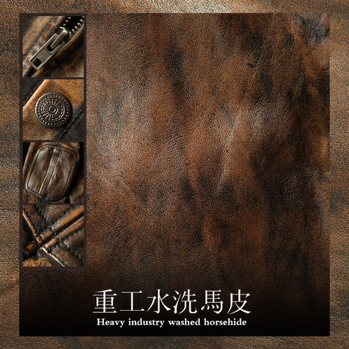 【毒液•马皮】NEIGBORL钊叔制潮流复古洗水马皮工装夹克皮衣外套 - 图0