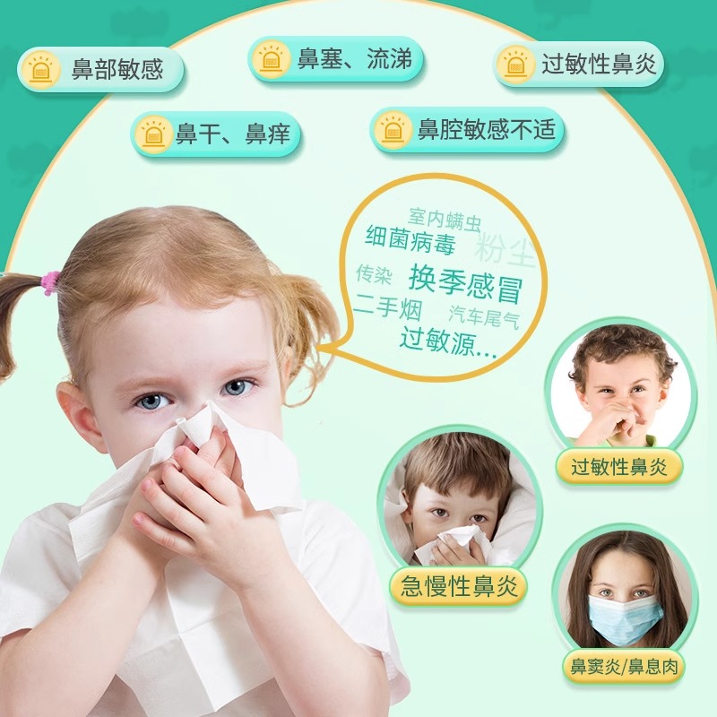 洗鼻器儿童成人家用生理性盐水吸鼻腔塞通鼻子冲洗神器专用医鼻炎