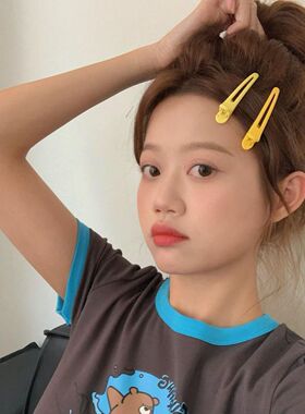 糖果色新款无痕化妆夹少女心多巴胺侧边鸭嘴夹刘海配饰边夹