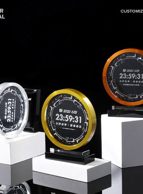 设计款水晶奖杯定制年会项目活动比赛颁奖纪念Q杯创意奖牌定制定