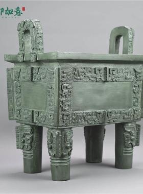 现货速发l司客戊鼎摆件鼎礼盛千秋工艺品招财大方鼎办Z公室厅母装