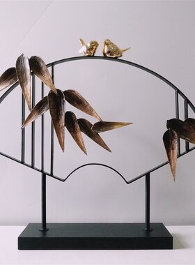 新中式竹报平安摆件客厅玄v关电视柜酒柜茶室创意竹子装饰品摆件