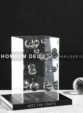 简约现代创意软装饰品q办公室家居客厅样板房间售楼处展厅桌面摆