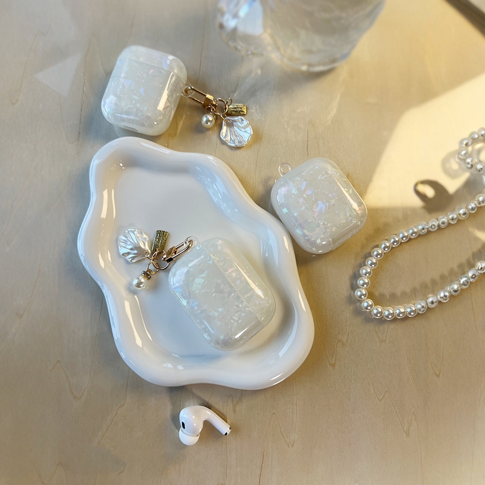 高级感airpodspro3保护套airpods4适用苹果耳机三代保护套airpodsPro2耳机壳小众ins风创意个性软透明贝壳纹 - 图0