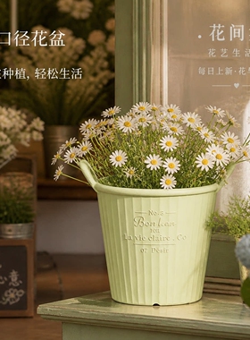 复古做旧北欧双耳花盆多色可选