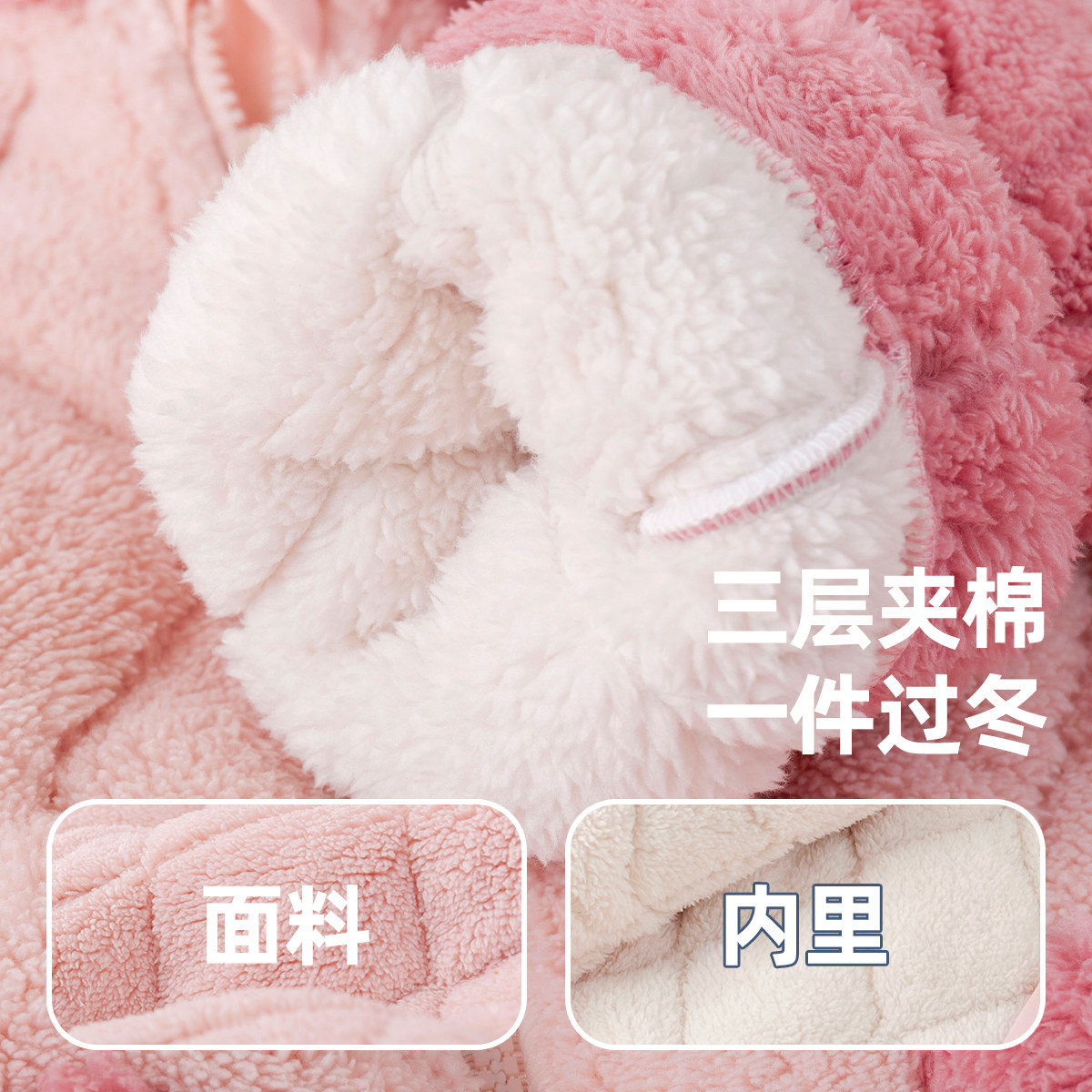 嘟嘟家儿童家居服套装冬装珊瑚绒宝宝睡衣加厚深冬女童恐龙卡通男 - 图3