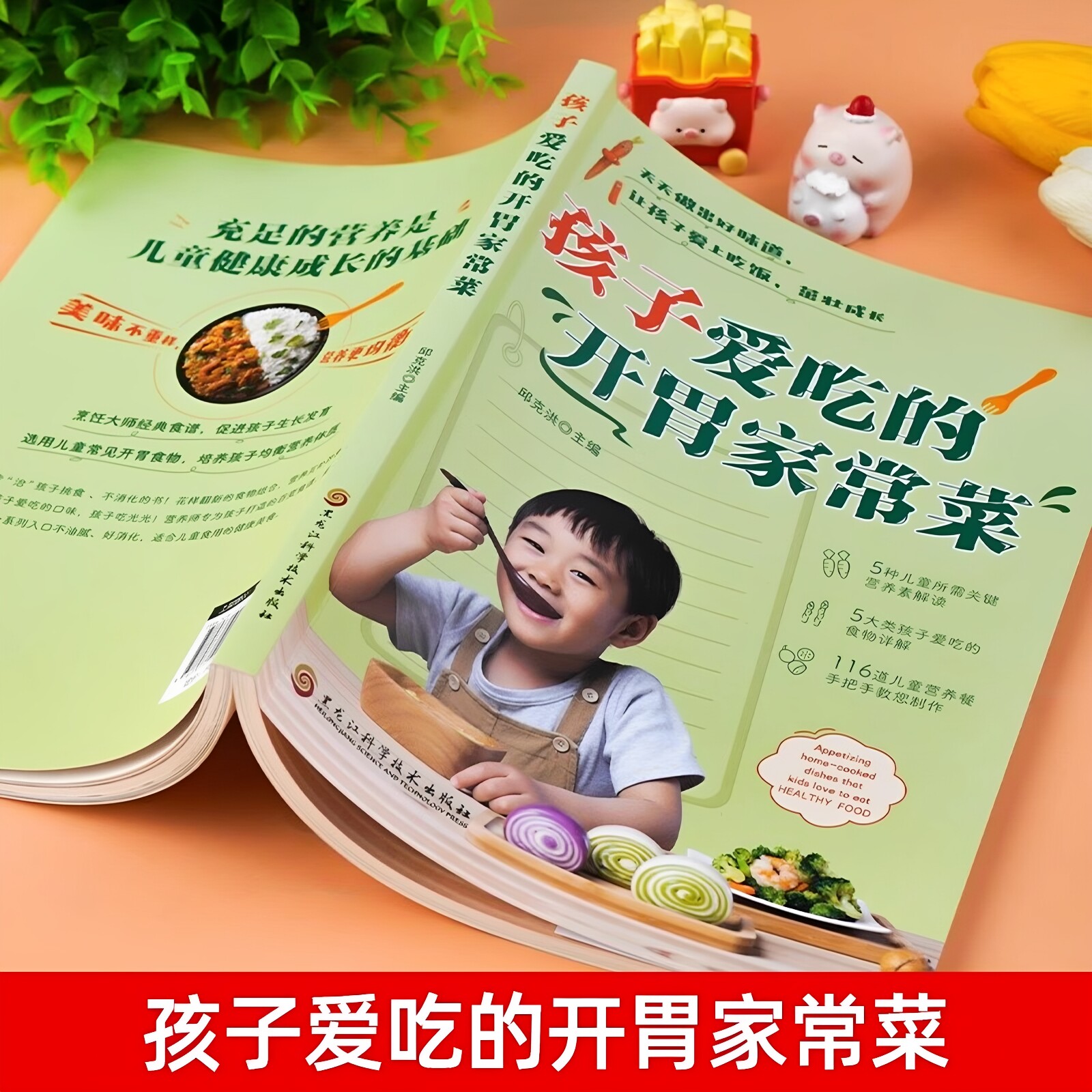官方正版 孩子爱吃的开胃家常菜 儿童营养餐食谱大全书 家常菜谱食谱大全教程 儿童长高食谱营养早餐书 宝宝健康食谱菜谱大全书籍