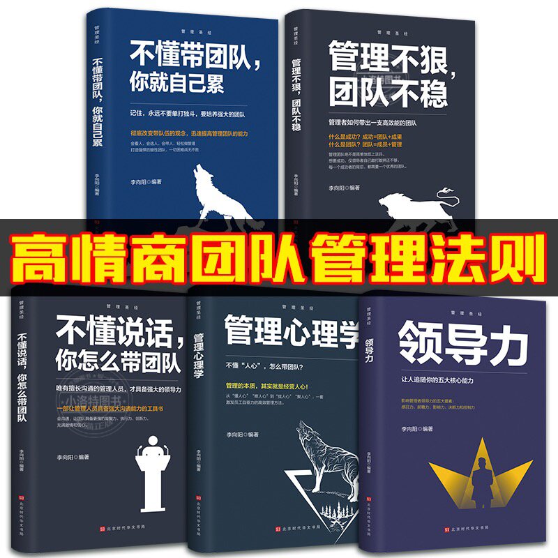 正版 企业经营管理书籍全5册 企业管理成功法则不懂说话怎么带团队不懂带团队你就自己累管理不狠团队不稳领导力管理心理学高情商