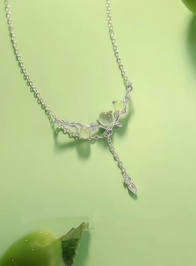 青橄榄项链女款轻奢小众高级感