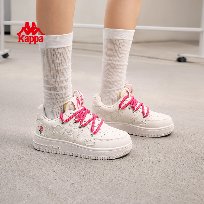 Kappa女鞋板鞋女款2025新款秋季厚底小白鞋增高休闲鞋子女运动鞋,淘宝优惠券,粉丝福利购,淘宝优惠卷