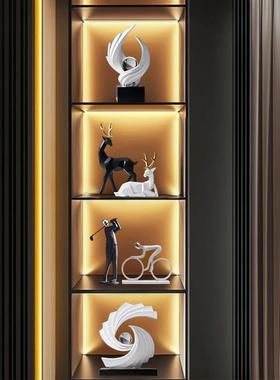 风生水起客厅摆件高端大气上档次轻奢高档电视柜酒柜艺术装饰高级