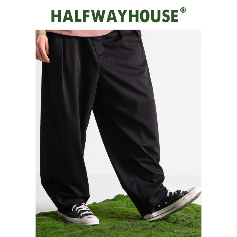 【陈涛同款】HalfwayHouse日系25秋季新款宽松直筒休闲百搭长裤男,淘宝优惠券,粉丝福利购,淘宝优惠卷