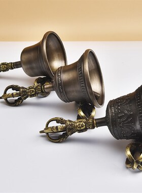 多款五股金刚铃杵纯铜尼泊尔藏式九股金刚铃Q西藏家用铃铛金刚杵