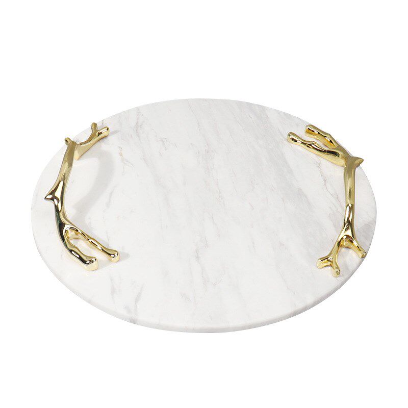 轻奢样板间e酒店浴室洗漱用品托盘大理石家用桌面化妆品首饰收纳,淘宝优惠券,粉丝福利购,淘宝优惠卷