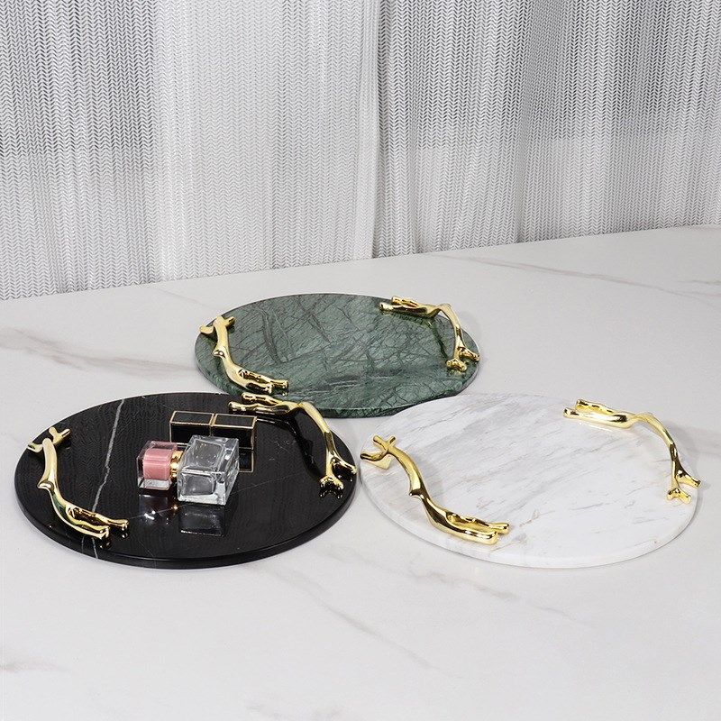 轻奢样板间e酒店浴室洗漱用品托盘大理石家用桌面化妆品首饰收纳,淘宝优惠券,粉丝福利购,淘宝优惠卷