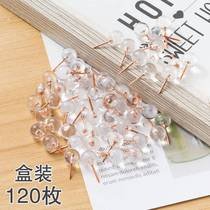 120 transparent round figure nail artificial nail rose gold soft wood slats according to nail felt photo wall decoration kindergarten