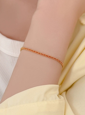 S925银多巴胺手链女小众百搭