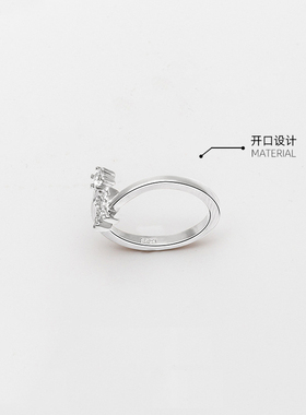 S925银字母戒指女小众设计